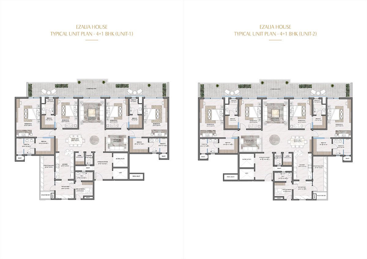 4+1 BHK FLOOR PLAN