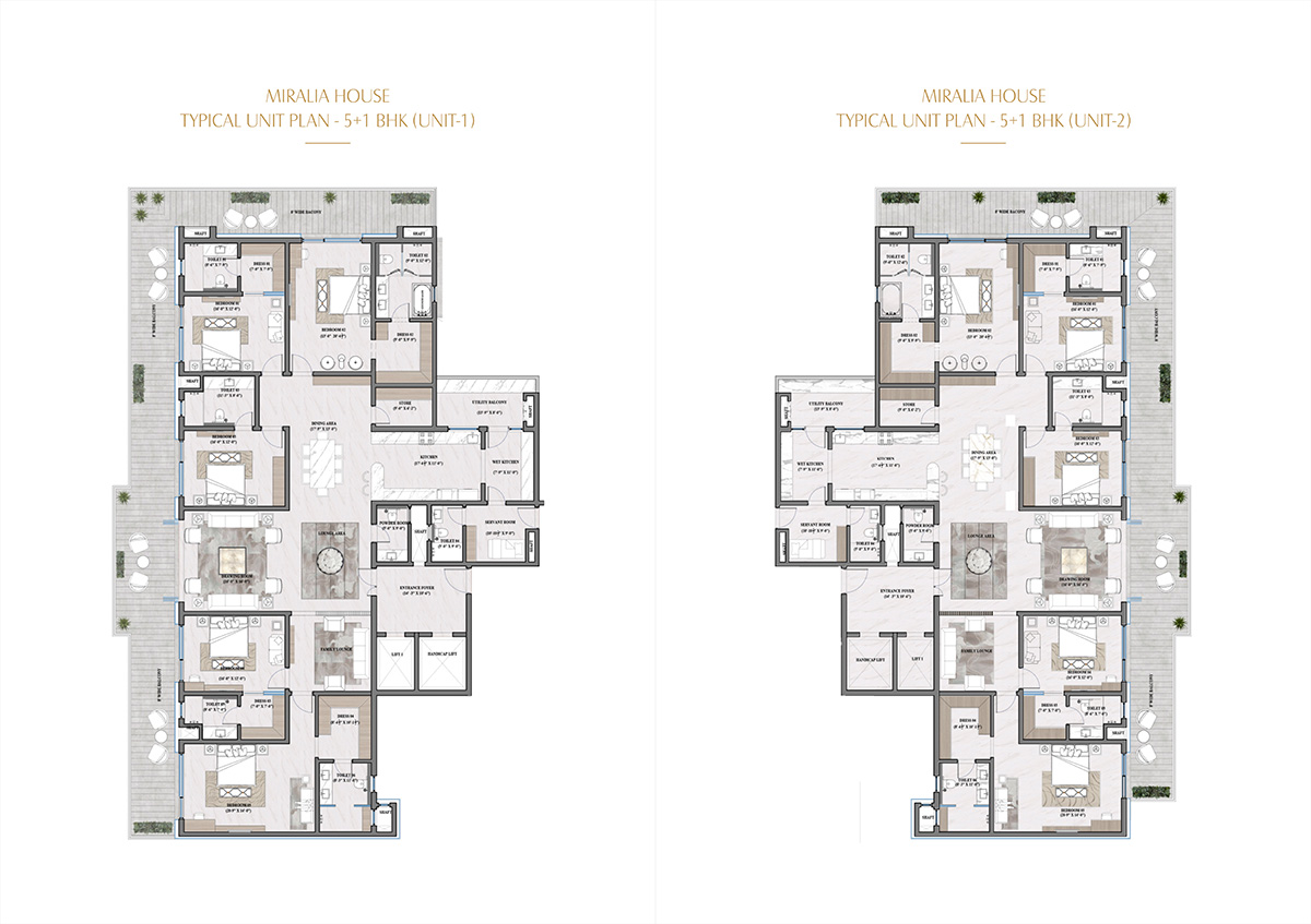 5+1 BHK FLOOR PLAN