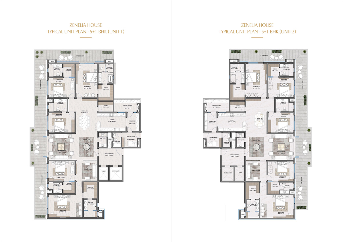 5+1 BHK FLOOR PLAN
